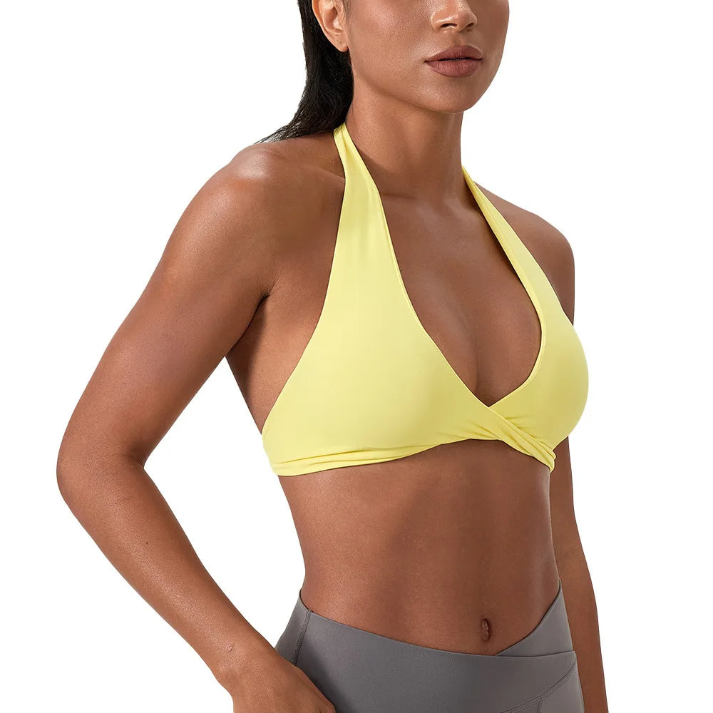 Aurelia Sun Barely There Strappy Sports Bra – White – image 5