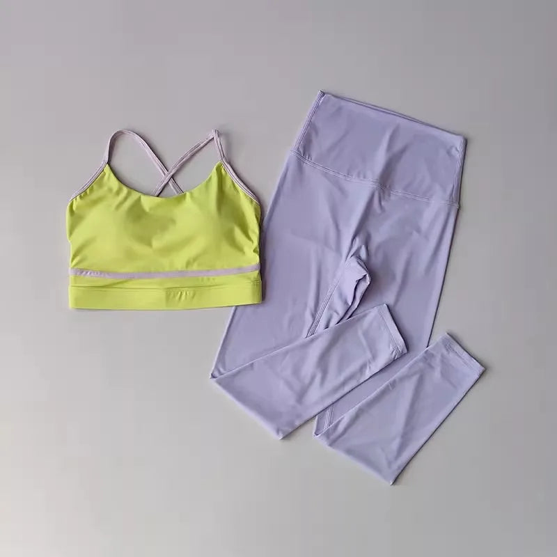 Aurelia Sun High-Waist Yoga Set – Yellow – image 8