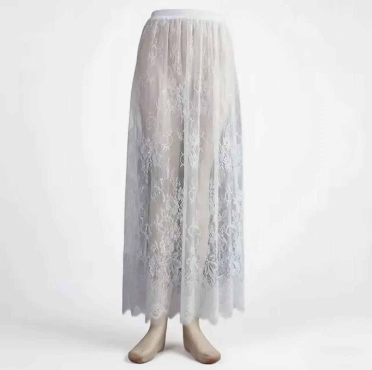 Layered Lace Tulle Skirt