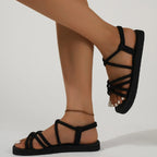 Elastic-Back Platform Sandal Collection
