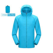 JNLN Unisex Hiking Jacket Men Women Waterproof Quick Dry Camping Windbreaker Outdoor Trekking Fishing Rain Coat Anti UV Clothes