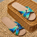 Linen-Look Indoor Slippers