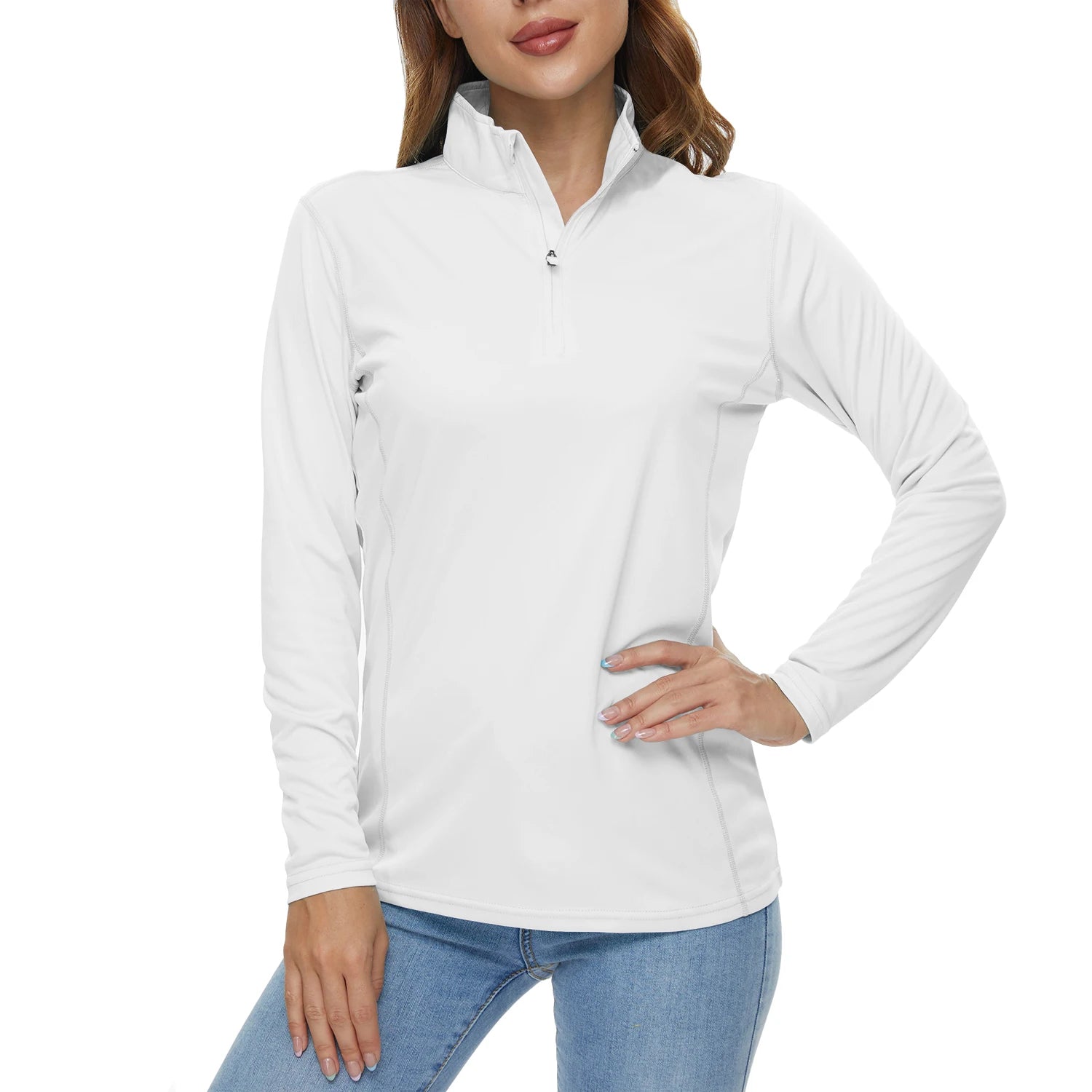 TACVASEN UPF50+ Sneldrogende prestatie-T-shirts met lange mouwen Dameszonbescherming Hardlopen Wandelen Vissen T-shirts Tops Outdoor