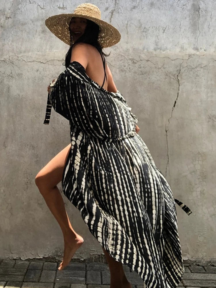 Tie-Dye Kimono Beach Cover-Up