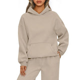Relaxed Long-Sleeve Pullover Hoodie