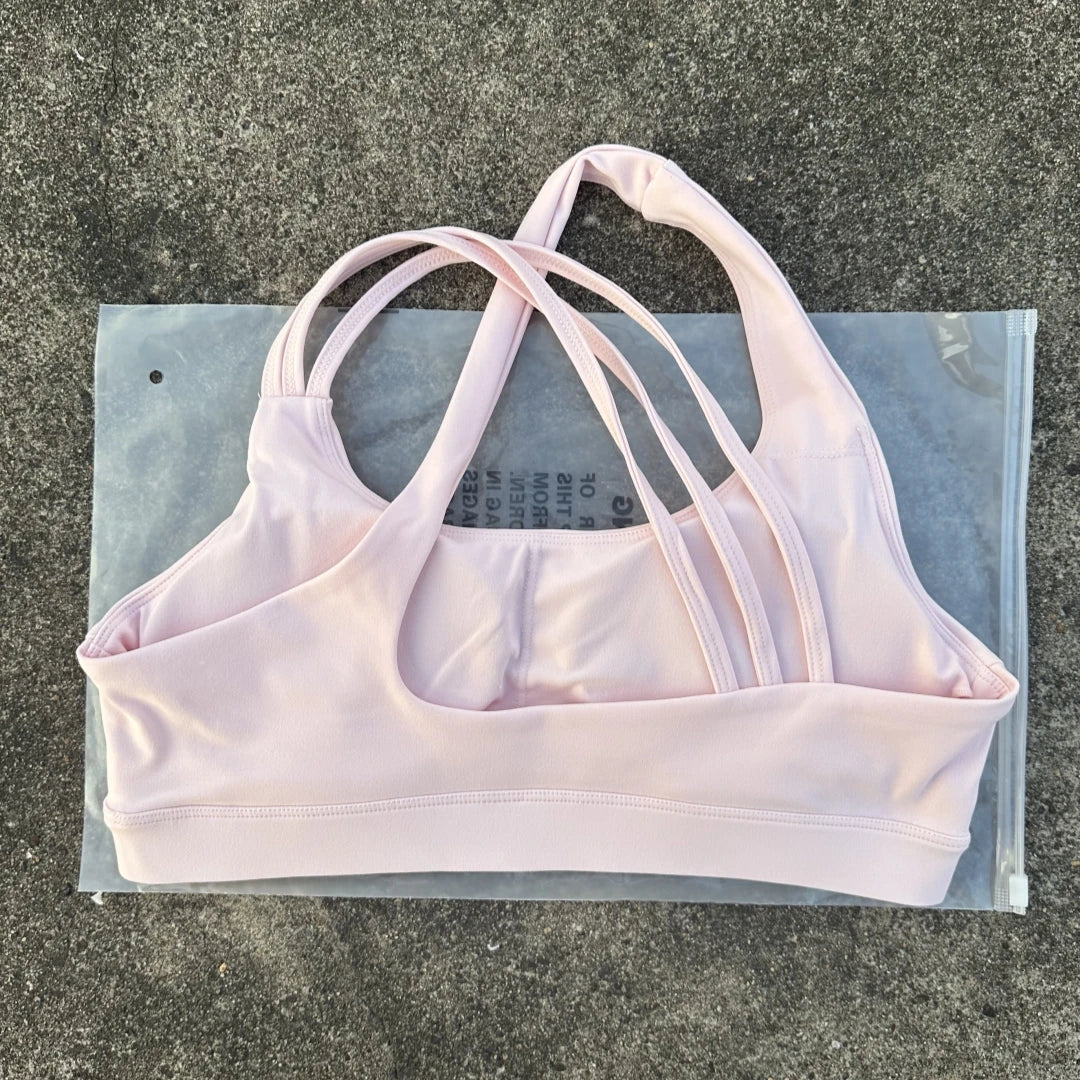 Aurelia Sun Wide-Strap Crossback Sports Bra – Rose Pink – image 9
