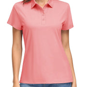 TACVASEN UPF50+ UV Protection Quick Dry Polo T-Shirts Womens Summer Short Sleeve Golf Sports Tee Shirts Breathable Workout Tops