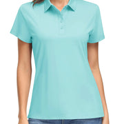 TACVASEN UPF50+ UV Protection Quick Dry Polo T-Shirts Womens Summer Short Sleeve Golf Sports Tee Shirts Breathable Workout Tops