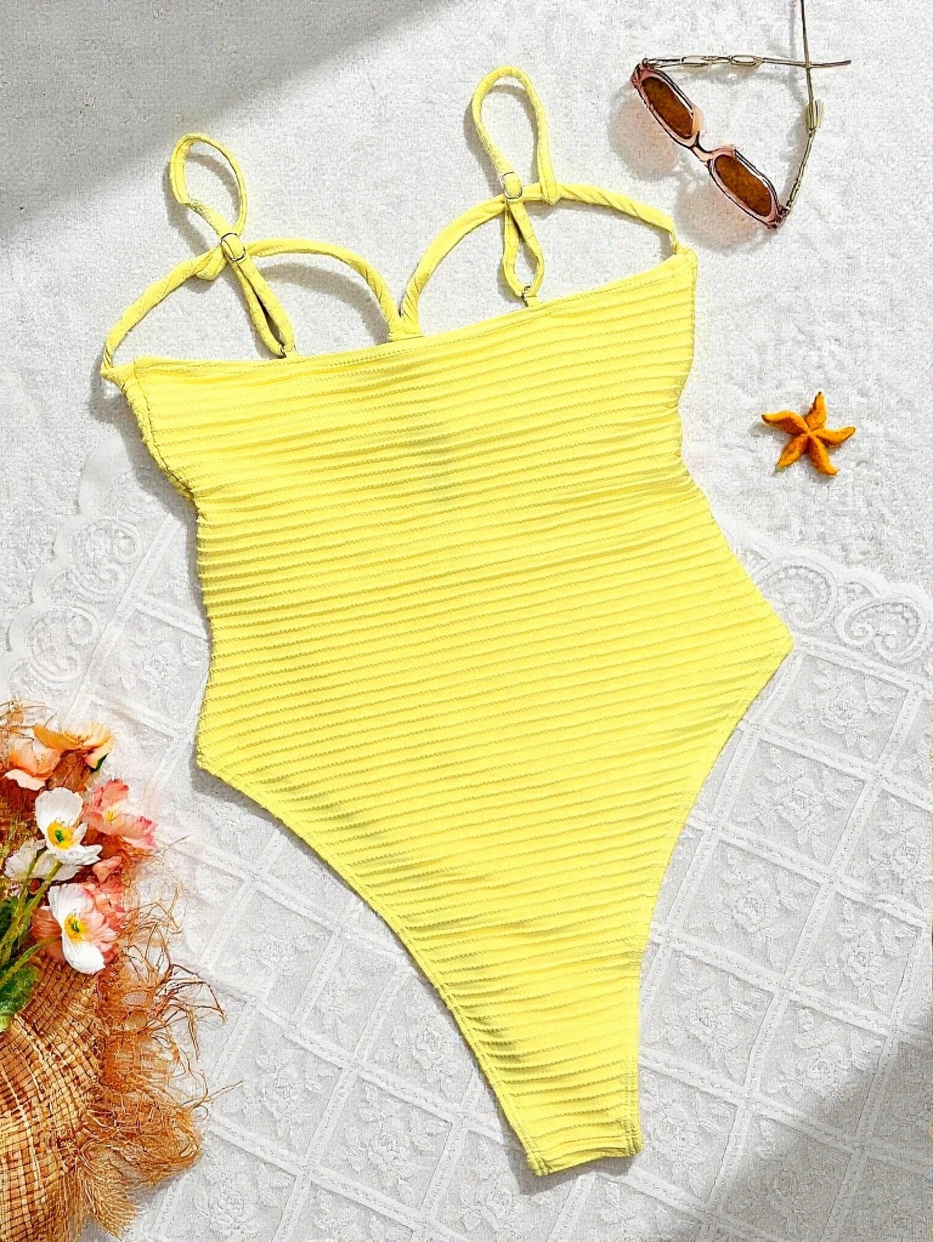 Aurelia Sun Cross-Front Cut-Out Swimsuit – Black – image 4
