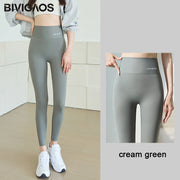 BIVIGAOS Summer Letters Ultra-Thin Shark Leggings Women High Waist Tight Fitness Leggings Seamless Sexy Sun Protection Leggings