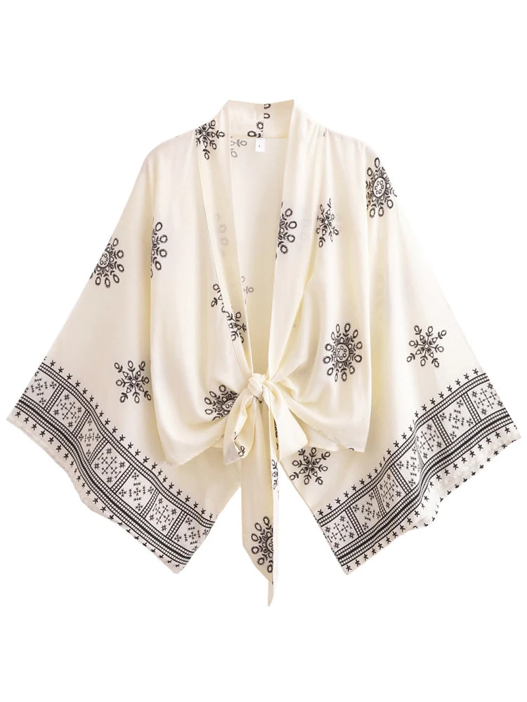 Floral Batwing Kimono Cover-Up