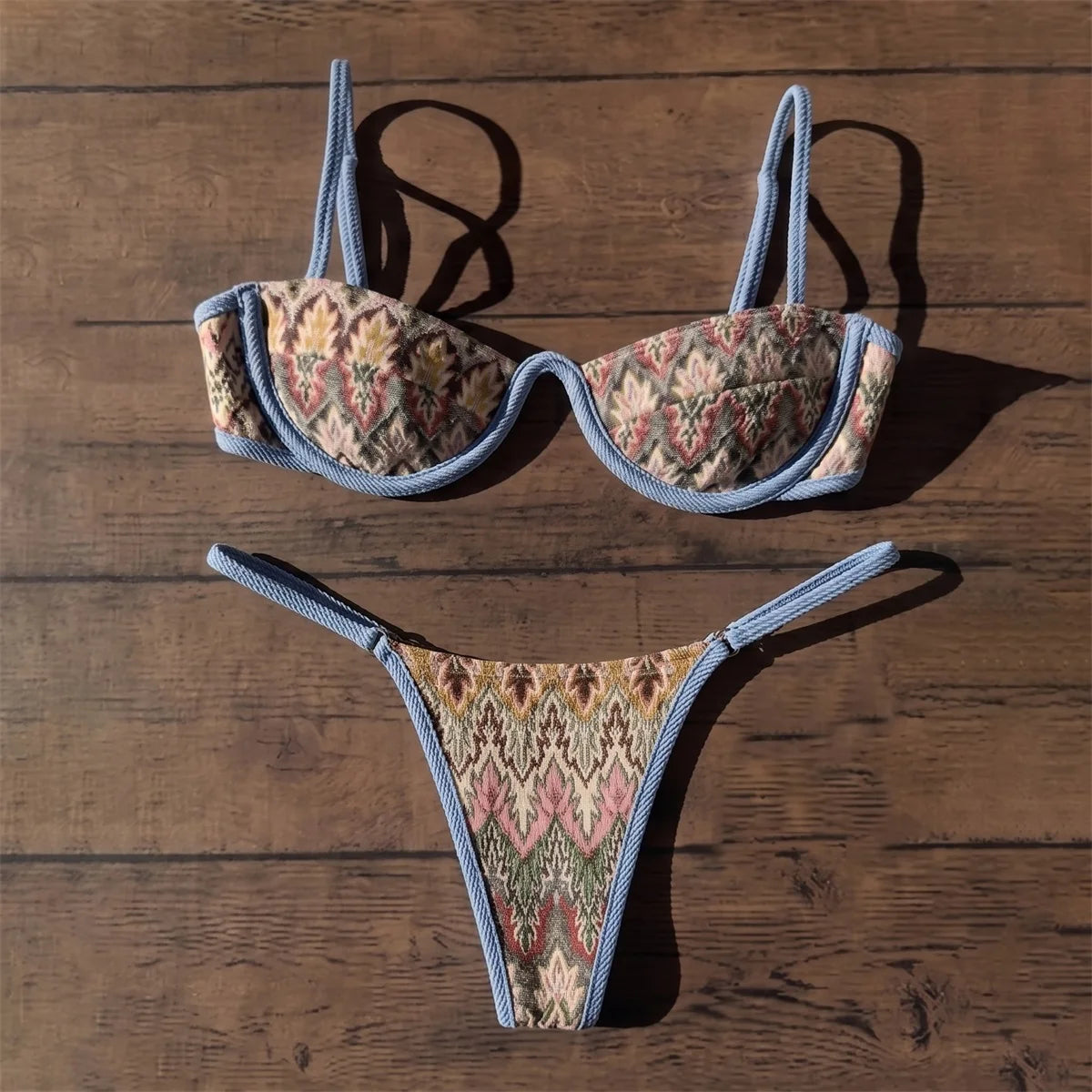 Polka Dot Bandeau Bikini