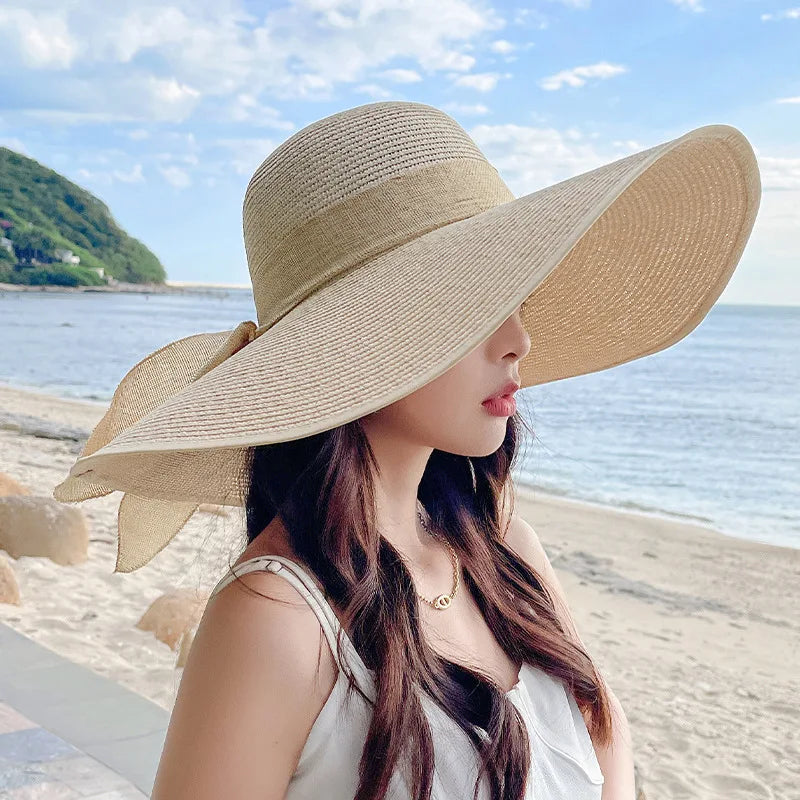Oversized Bow Straw Sun Hat