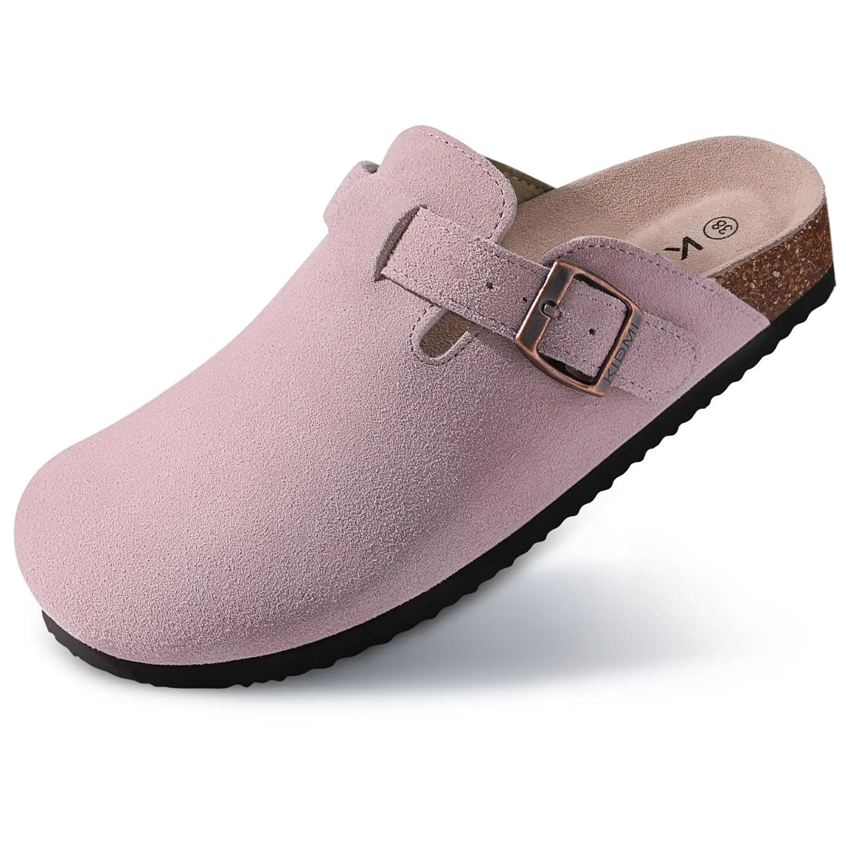 Suede-Look Cork Footbed Clogs
