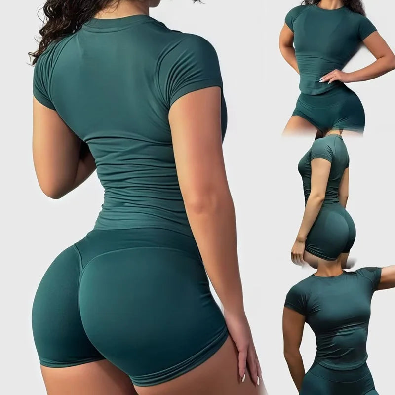 Aurelia Sun Short Sleeve Seamless Training Set – Ink Blue – image 1