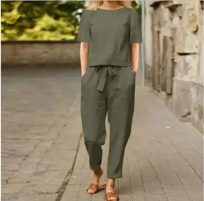Relaxed Shirt & Wide-Leg Pants Set