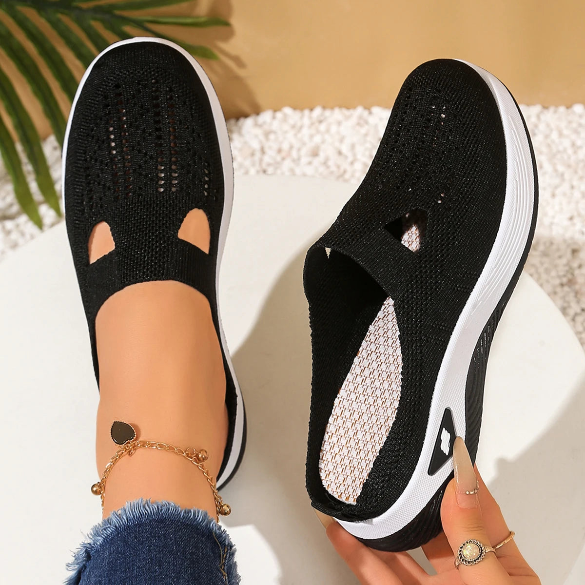 Ventilated Half-Clog Slippers