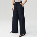 VITALINOVO UPF 50+ Wide Leg Travel Hiking Pants for Women Lightweight Quick-Dry Business Casual Pants for Work Lounge Beach Pant