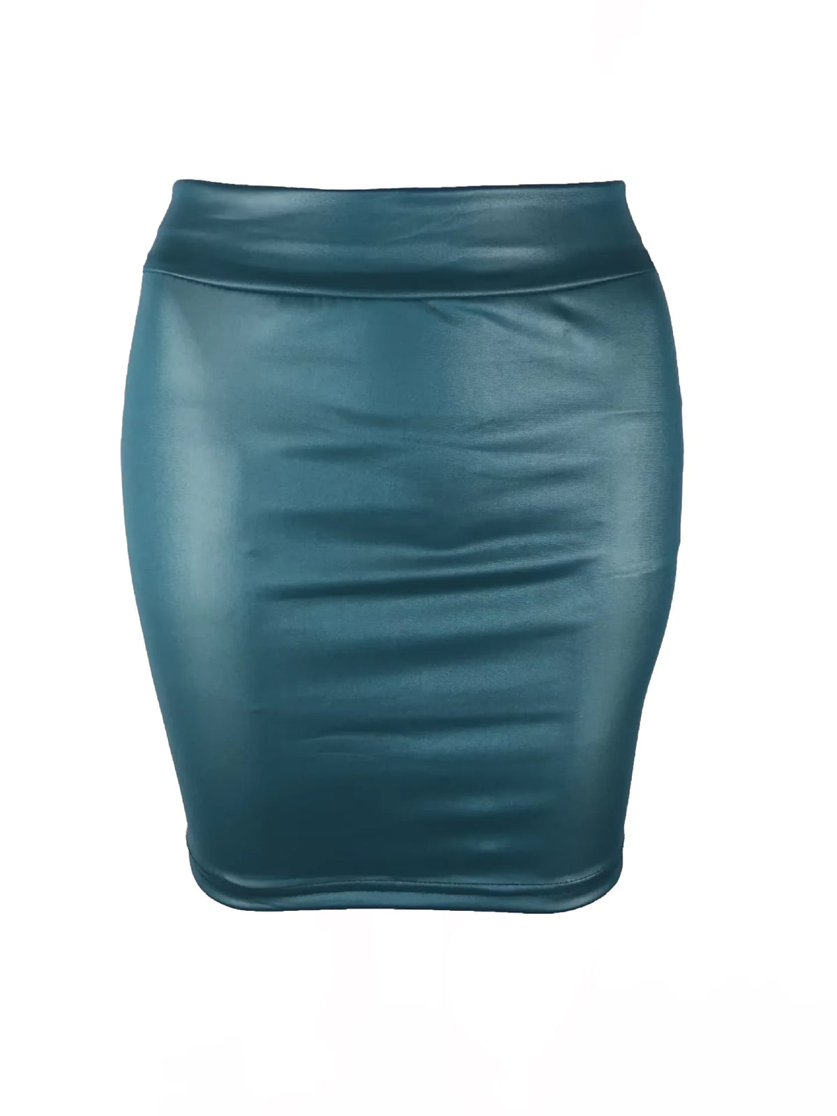 Matte Faux-Leather Mini Skirt