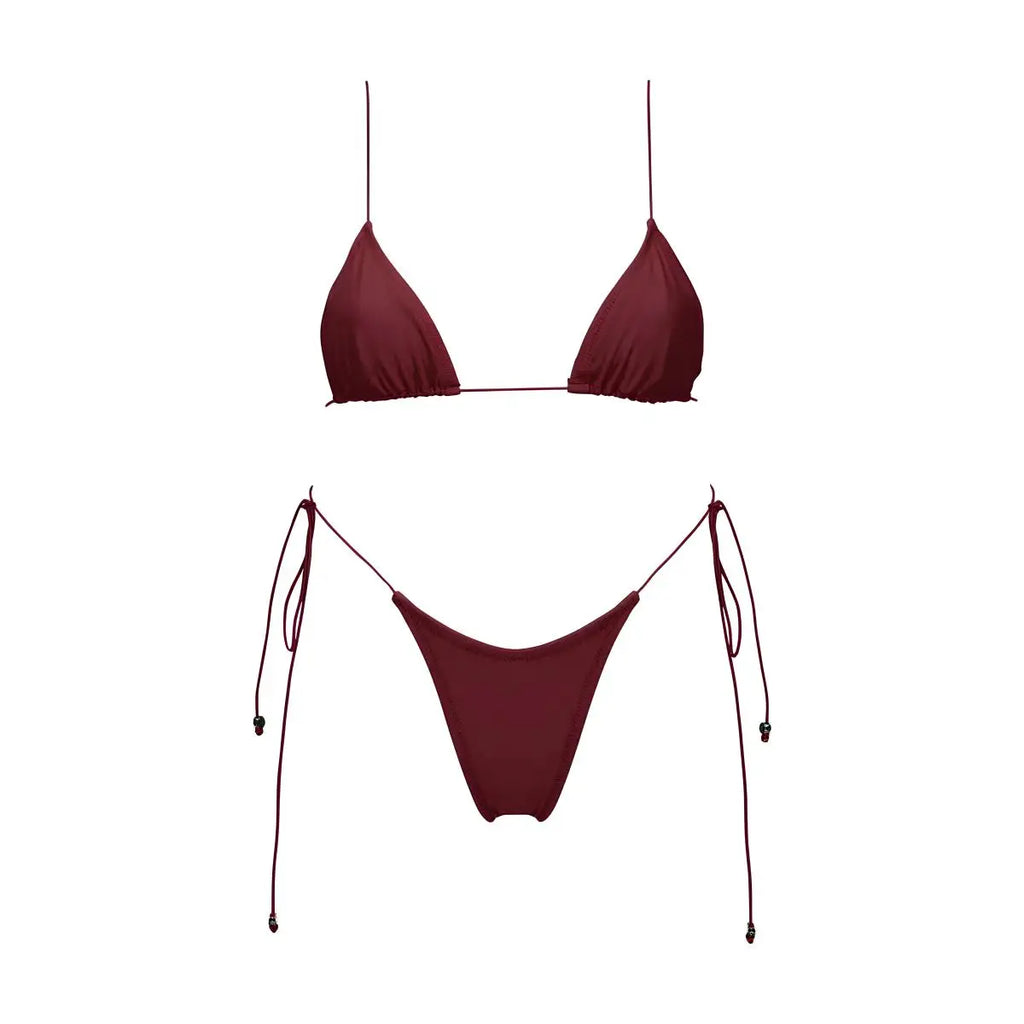 Mesh Dress Three-Piece Bikini Set