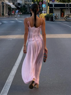 Lace Crop Cami & Wide-Leg Pants Set