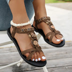 Floral Bohemian Flat Sandals