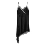 Asymmetric Lace Mini Slip Dress
