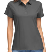 TACVASEN UPF50+ UV Protection Quick Dry Polo T-Shirts Womens Summer Short Sleeve Golf Sports Tee Shirts Breathable Workout Tops