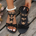 Beaded Boho Flat Sandals