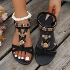 Beaded Boho Flat Sandals
