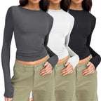 Essential Long-Sleeve Crop Tee