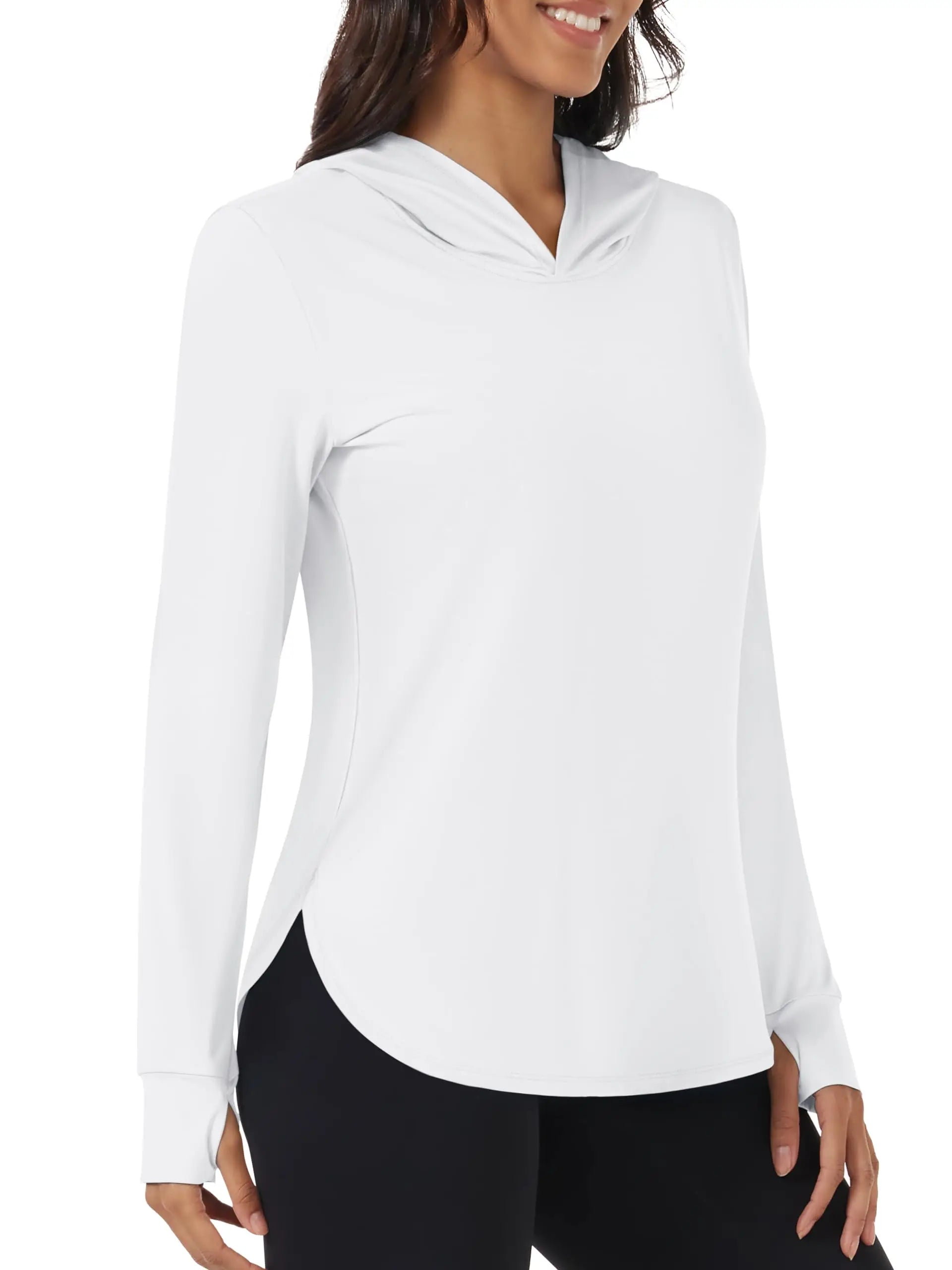 TACVASEN UPF80+ Summer UV Protection Hoodie Womens Outdoor Hiking SunBlock Pullover Tops Quick Dry Breathable Lightweight Shirts
