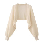 Airlight Cropped Knit Cardigan