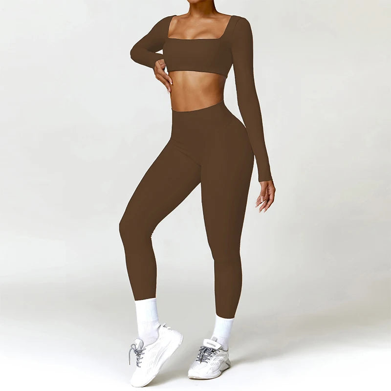 Aurelia Sun Long Sleeve Summer Training Set – Brown – Set 1 – image 15