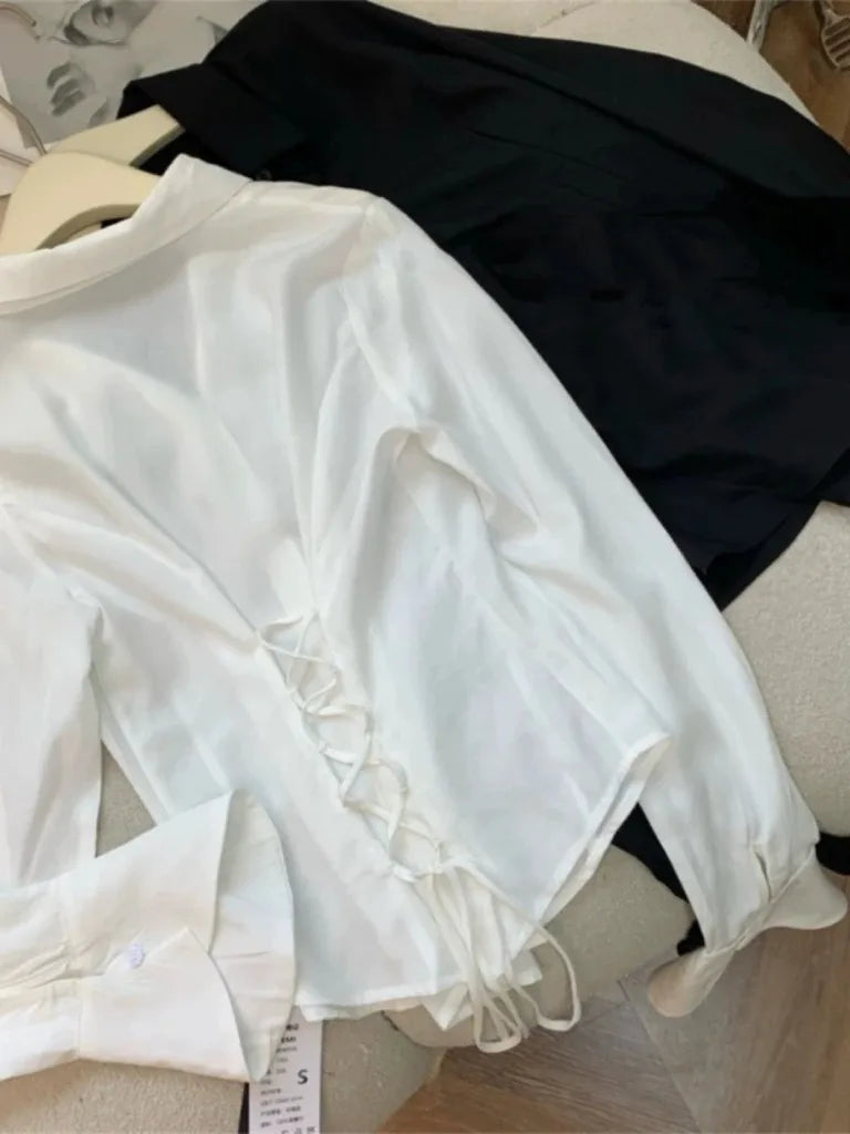 Flared Slim-Fit Blouse