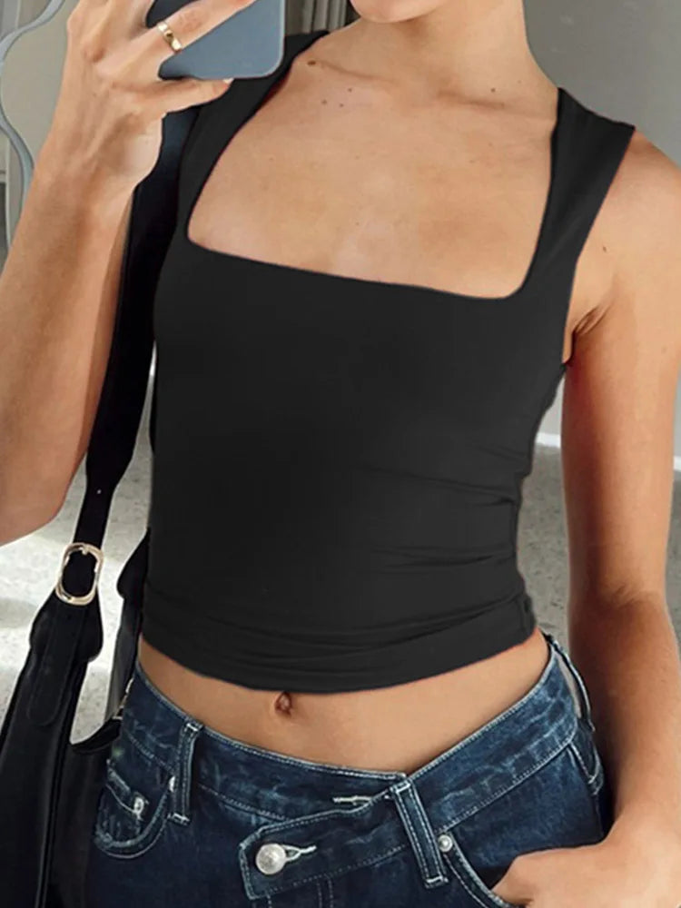 Essential Sleeveless Crop Tank