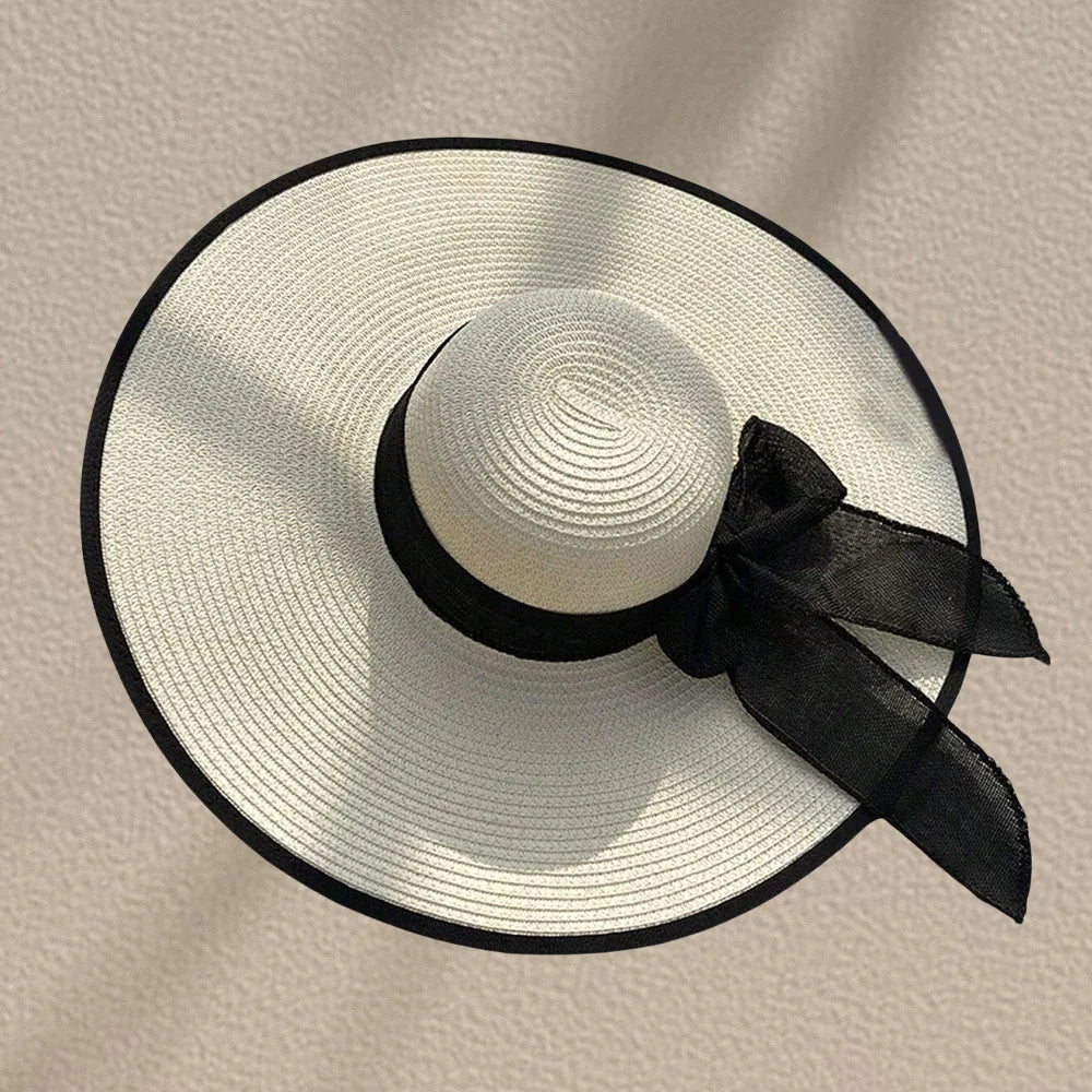 Oversized Bow Straw Sun Hat