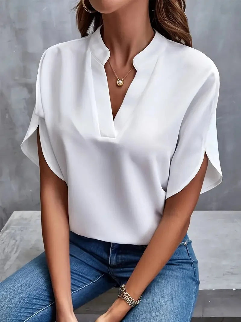 V-Neck Relaxed Blouse