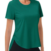 TACVASEN UPF 50+ Workout Tops for Women Short Sleeve Sun Protection Quick Dry Wicking T Shirt Summer Yoga Athletic Running Gym