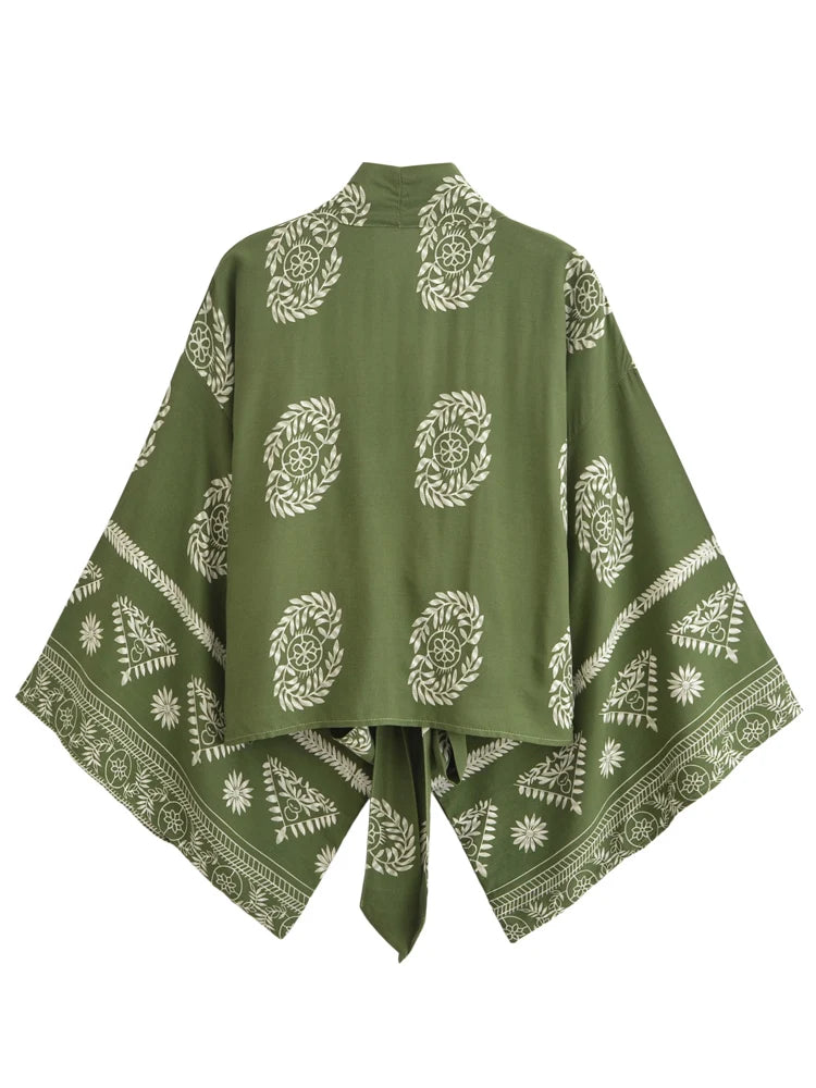 Floral Batwing Kimono Cover-Up