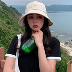 Velcro Wide Brim Bucket Hat