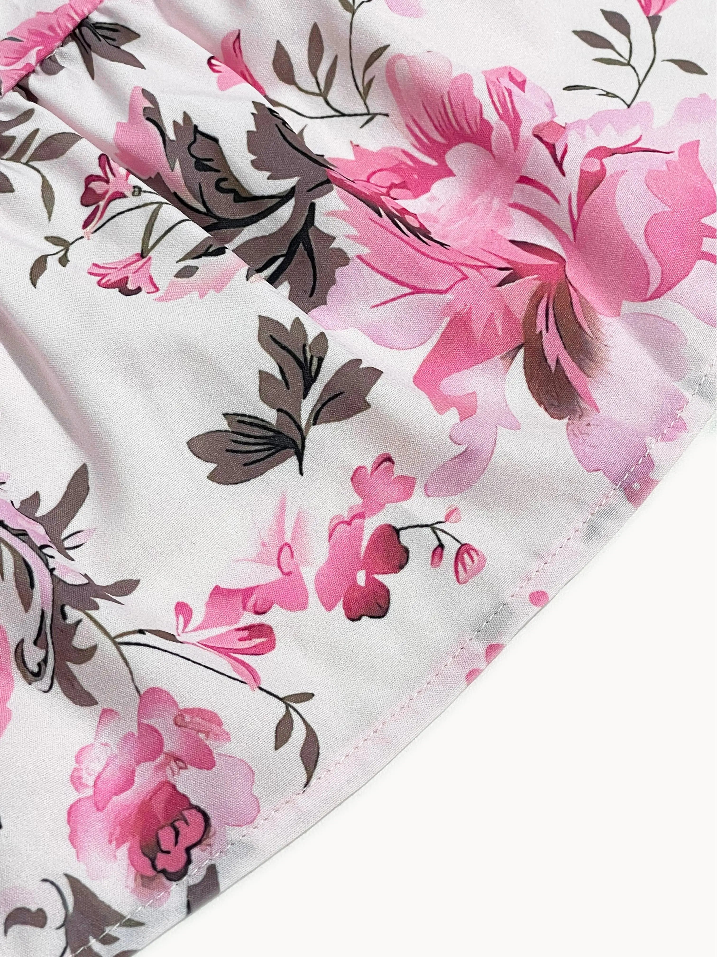 Shirred Floral Maxi Sundress