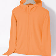 Summer Thin Ice Silk UV Women's Sunscreen Swimwear Jacket Front Zip UPF 50+ Fishing Clothing Couple Sunwear