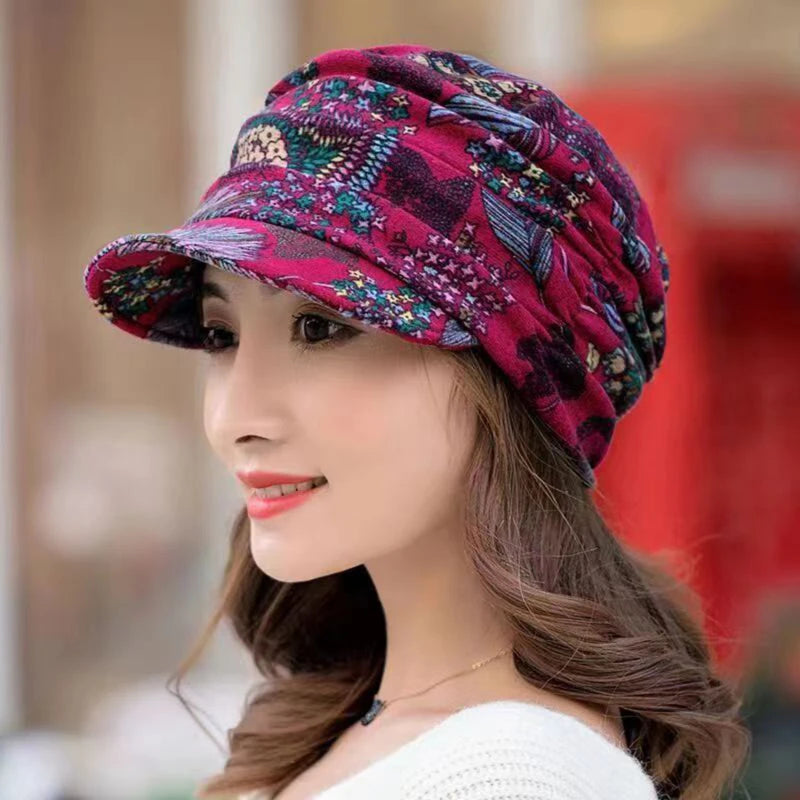 Heritage Floral Earflap Cap