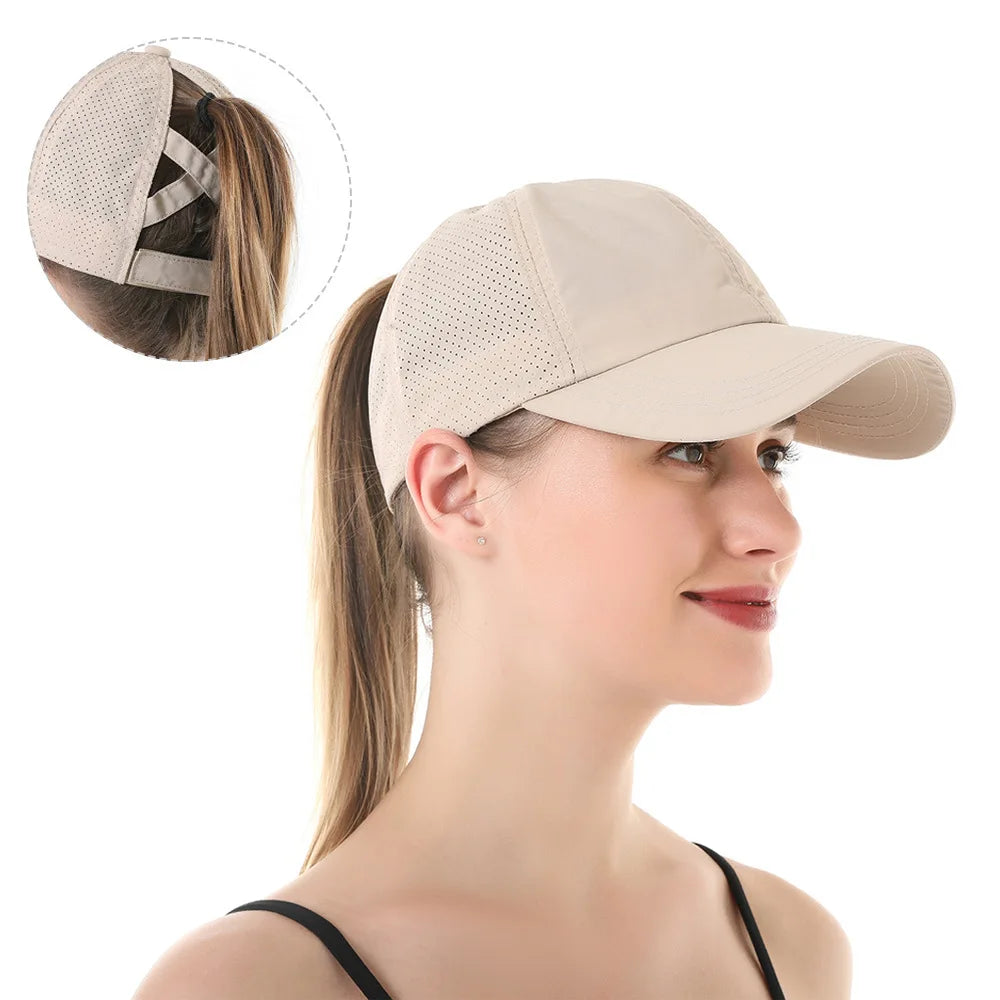 Mesh Ponytail Sports Cap