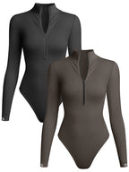 Seamless Ribbed Long-Sleeve Yoga Top