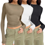 Essential Long-Sleeve Crop Tee