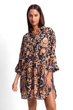 Baroque-Print Cotton Resort Shirt