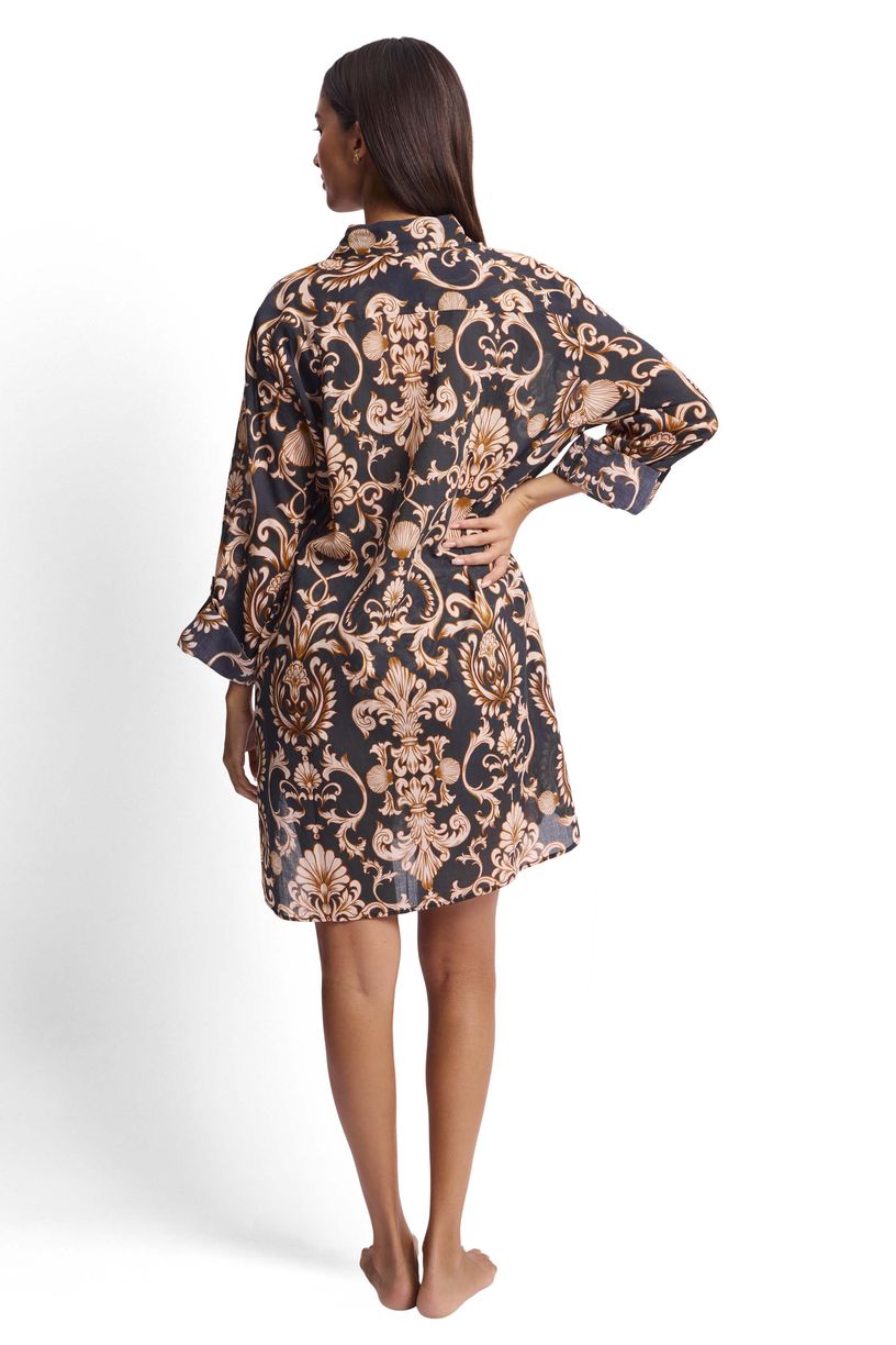 Baroque-Print Cotton Resort Shirt