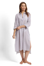 Striped Cotton Longline Resort Shirt